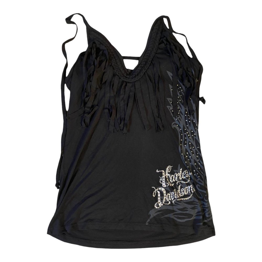 Harley Davidson Fringed Halter Top